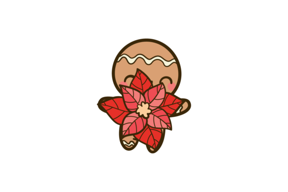 Christmas Gingerman Floral Ornament SVG: A Festive Design Asset