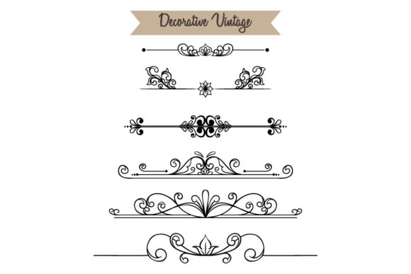 Floral Vintage Ornament Collection for Creative Projects