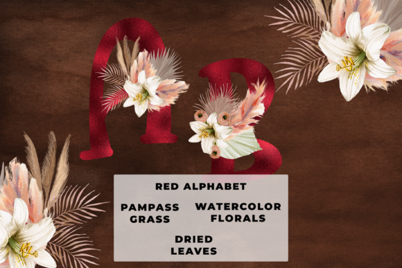 Infusing Projects with the Red Glitter Boho Floral Alphabet