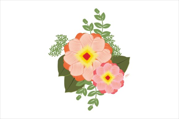 Peach Floral Ornament: A Versatile Vector Design