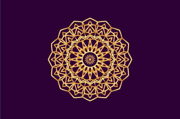 The Beauty Gold Floral Mandala: A Versatile Vector Design for Modern Creators