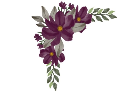 The Dark Purple Watercolor Floral Frame: A Versatile Asset for Modern Creators