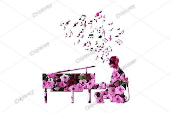 The Elegant Harmony of Pianist Piano Music Flowers Floral: A Modern Creative Asset