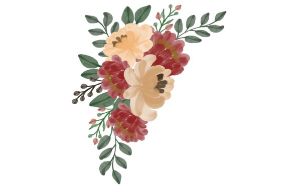 The Set of Red Watercolor Floral Frame: A Versatile Artistic Asset