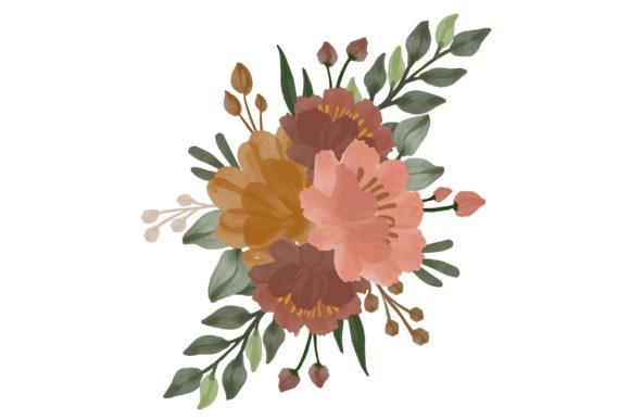 The Versatile Charm of a Brown Watercolor Floral Arrangement